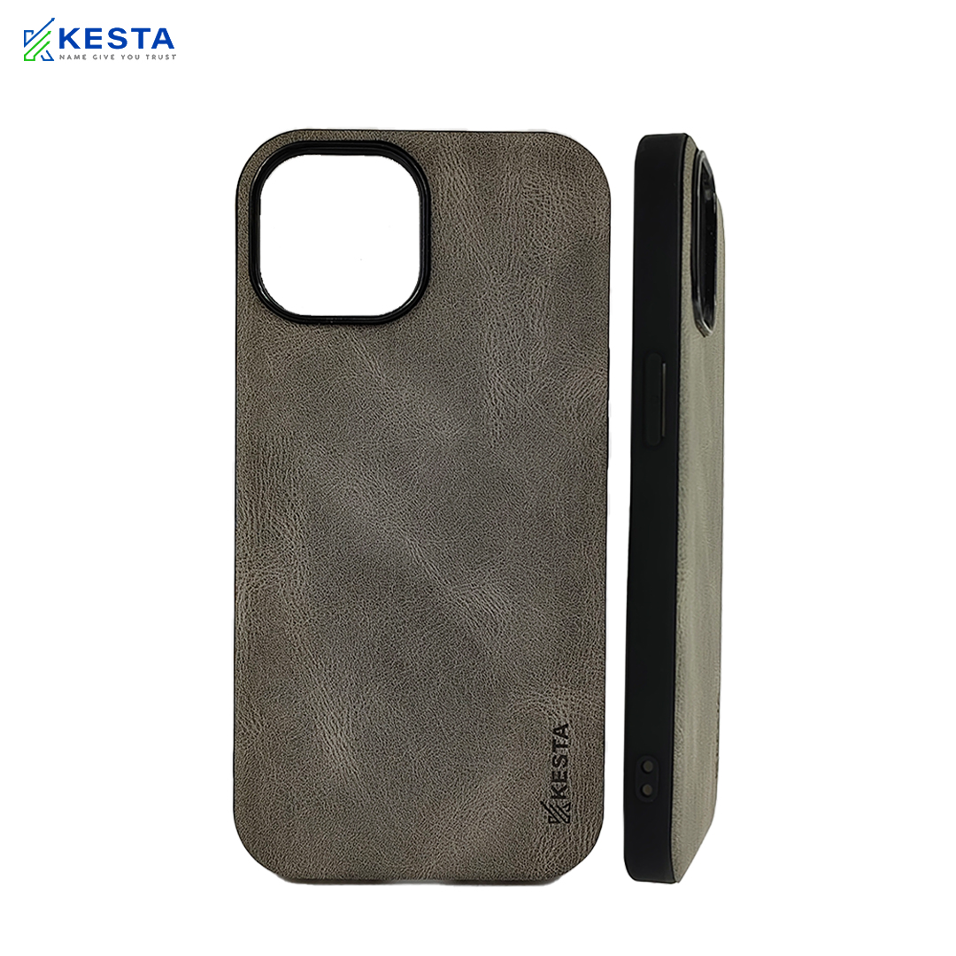 iPhone 15 Cover - Brave Titanium Leather Case (Waterproof & Dustproof)